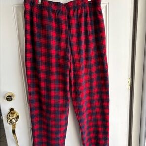 CHRISTMAS Red and Navy Plaid Lounge Pants